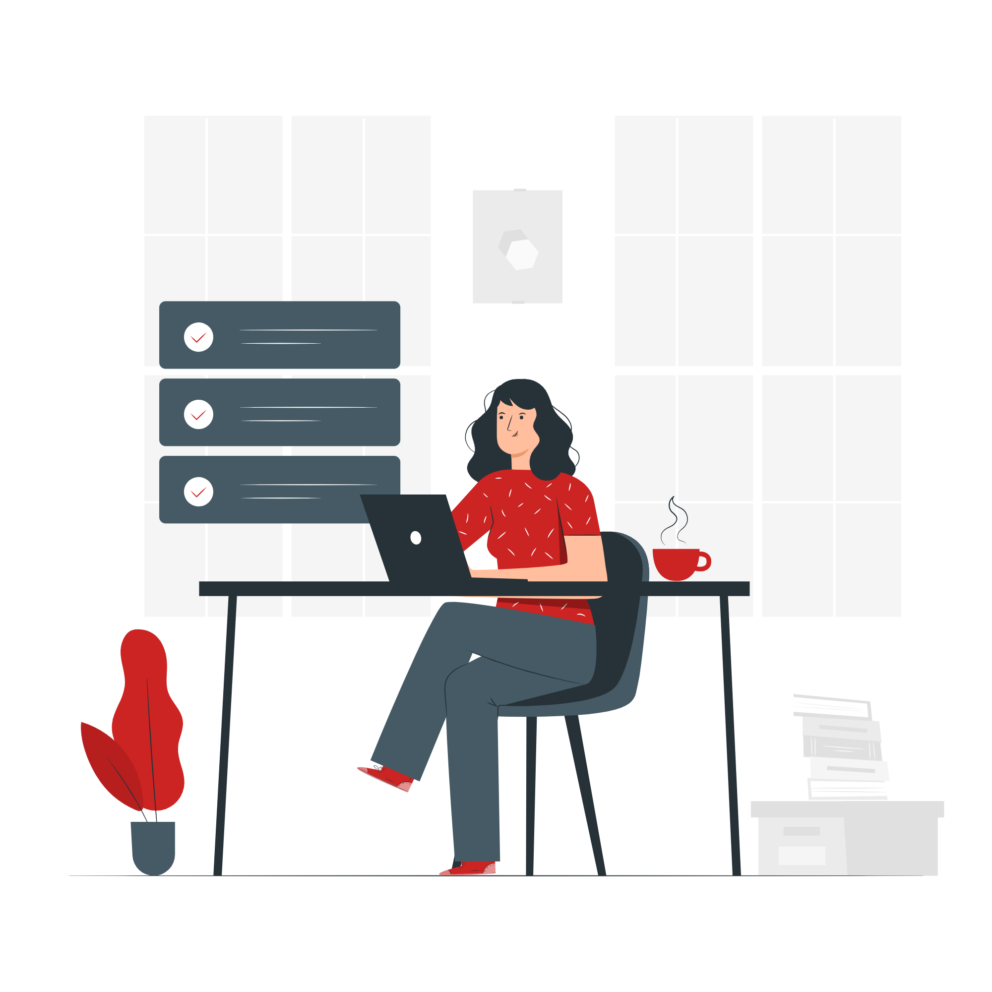 Receptionist managing gym memberships on computer